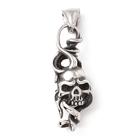304 Stainless Steel Pendants, Skull
