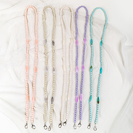 Plastic & Resin Beads Bag Chain Shoulder, with Metal Clasps, for Bag Straps Replacement Accessories