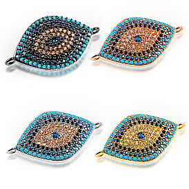 Micro-inlaid Turkish eyes CZ jewelry connector evil eye bracelet evil eye DIY bead jewelry accessories