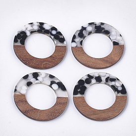 Resin & Walnut Wood Pendants, Ring