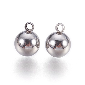 201 Stainless Steel Charms,  Round