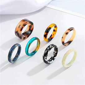 Bold and Colorful Irregular Pattern Rings for Men and Women - Retro Fashion Accessories with a Twist!