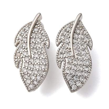 Латунные микро проложить кубического циркония кулон поручительств, лист, без кадмия и без свинца, стойки покрытие, долговечный