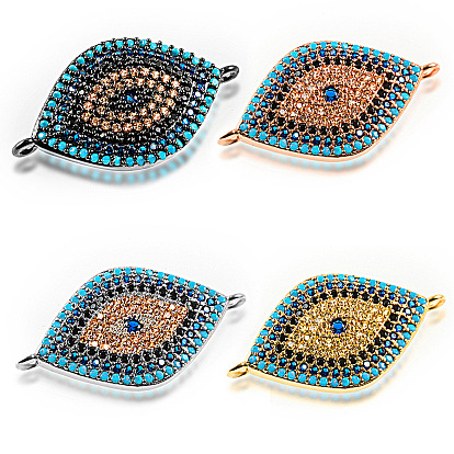 Micro-inlaid Turkish eyes CZ jewelry connector evil eye bracelet evil eye DIY bead jewelry accessories