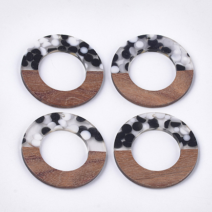 Resin & Walnut Wood Pendants, Ring