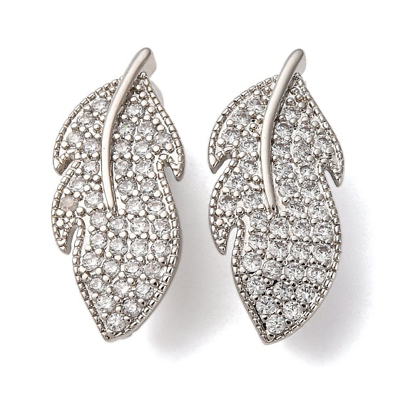 Латунные микро проложить кубического циркония кулон поручительств, лист, без кадмия и без свинца, стойки покрытие, долговечный