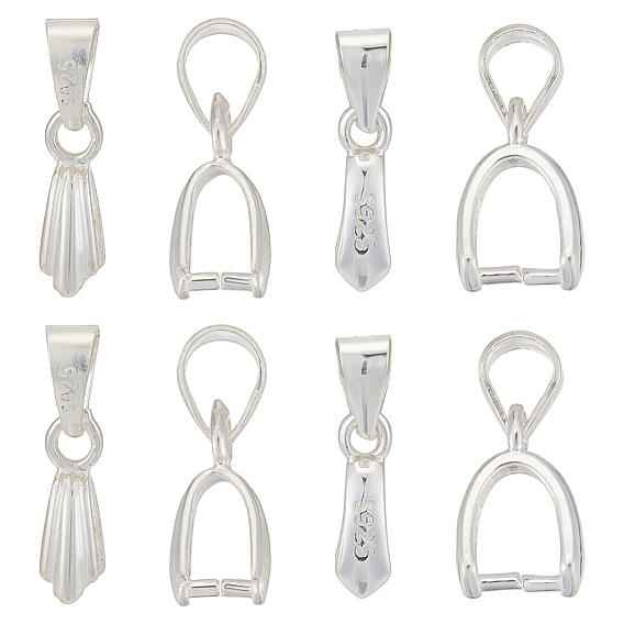 4 шт. 2 стили 925 подвески из стерлингового серебра, ледоруб и щепотку поручительств, с печатью 925