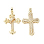 Латунные микро проложить кубического циркония подвески, без кадмия и без свинца, крестик