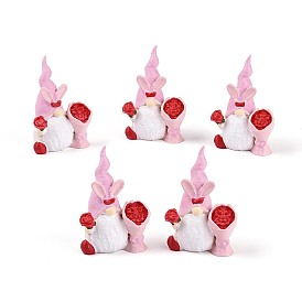 Пасхальная мини-имитация смолы, кролик-гном, для кукольных аксессуаров, притворяющихся опорными украшениями