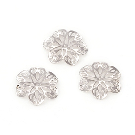 Brass Filigree Joiners Links, Cadmium Free & Lead Free, Long-Lasting Plated, Flower