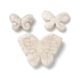 Акриловые бусины, имитация бирюзовый бисер, бабочка