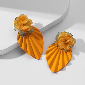 Fashionable and Versatile Leaf, Flower Earrings for Women - Unique European Style Jewelry