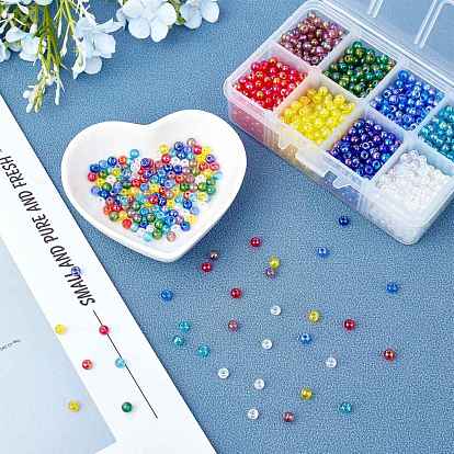6/0 Transparent Colours Rainbow & Opaque Colours Rainbow & Frosted Colours Glass Seed Beads, Round