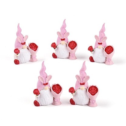 Пасхальная мини-имитация смолы, кролик-гном, для кукольных аксессуаров, притворяющихся опорными украшениями