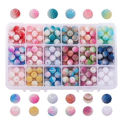 Imitation Pearl Acrylic Beads, Berry Beads, Combined Beads, Round