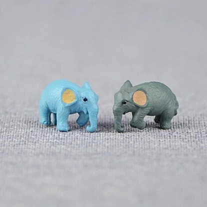 Blind box micro landscape decoration pendulum mini animation cartoon simulation baby elephant elephant doll doll hand-made succulent potted plants