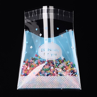 Rectangle OPP Cellophane Bags, 13.1x9.9cm, Bilateral Thickness: 0.07mm, about 95~100pcs/bag