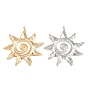 304 de acero inoxidable colgantes grandes, amuletos de sol en espiral