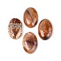 Окрашенные естественные кагашоны с агатом огня, овальные