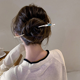 Elegant Vintage Design Hairpin with Acrylic and Metal - Chic and Versatile