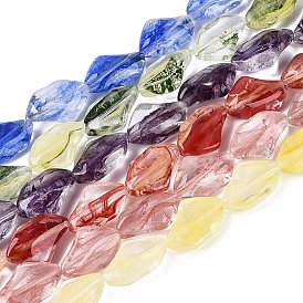 Handgemachte Murano Glas Perlen Stränge, Vieleck