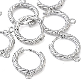 Shegrace Messing-Creolen-Ohrring-Verschlüsse, Cadmiumfrei und Nickel frei und Bleifrei, mit Schleife