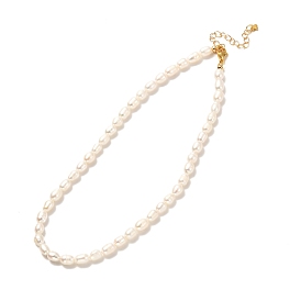 Vintage Natural Pearl Beaded Necklace for Birthday Mother's Day Gift, Golden