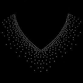 V-образный стеклянный стразы горячей фиксации, гладить по аппликациям, аксессуары для воротника костюма