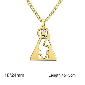 304 Colliers pendentifs religieux creux en acier inoxydable représentant la Vierge