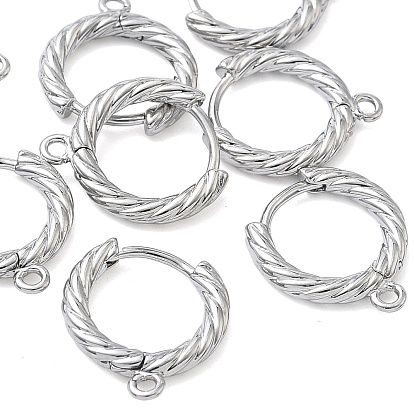 Shegrace Messing-Creolen-Ohrring-Verschlüsse, Cadmiumfrei und Nickel frei und Bleifrei, mit Schleife