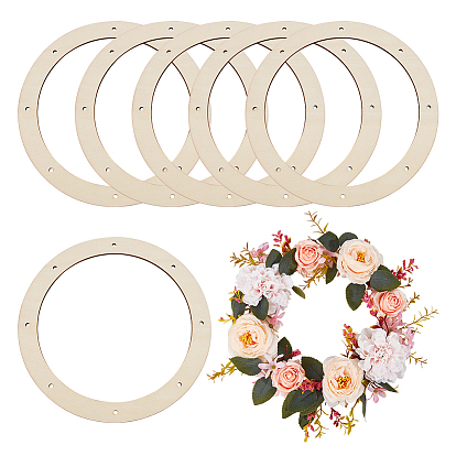 Unfinished Wood Circles, for DIY Wind Chimes, Decoration Craft