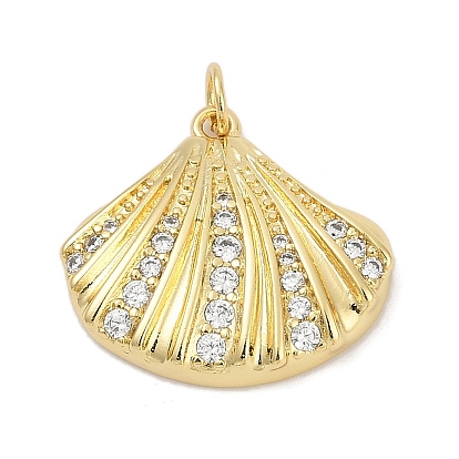 Латунные микро проложить кубического циркония подвески, подвески в форме ракушек, без кадмия и без свинца, долговечный, стойки покрытие