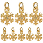 10 шт. Латунные брелоки из прозрачного кубического циркония с микропаве, с целью перехода в кольце, снежинка очарование