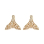 Латунные микро проложить кубического циркония подвески, прелести рыбий хвост, без кадмия и без свинца, стойки покрытие, долговечный
