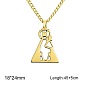 304 Stainless Steel Hollow Religion Virgin Pendant Necklaces