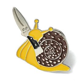 Alloy Brooches, Enamel Pins, for Backpack Cloth, Snail