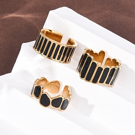 304 открытые кольца манжеты из нержавеющей стали, с эмалью, без свинца, без кадмии и без никеля