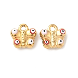 304 эмалированная бабочка из нержавеющей стали с амулетами от сглаза, ионное покрытие (ip)