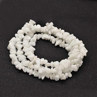 Chip Opaque Glass Beads Strands