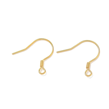 925 французские крючки из стерлингового серебра с катушкой, проволока для ушей с петлями, с печатью s925