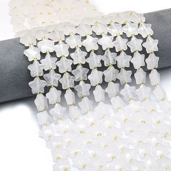 Природных кристаллов кварца бисер нитей, горного хрусталя, граненые, звезда, с бисером