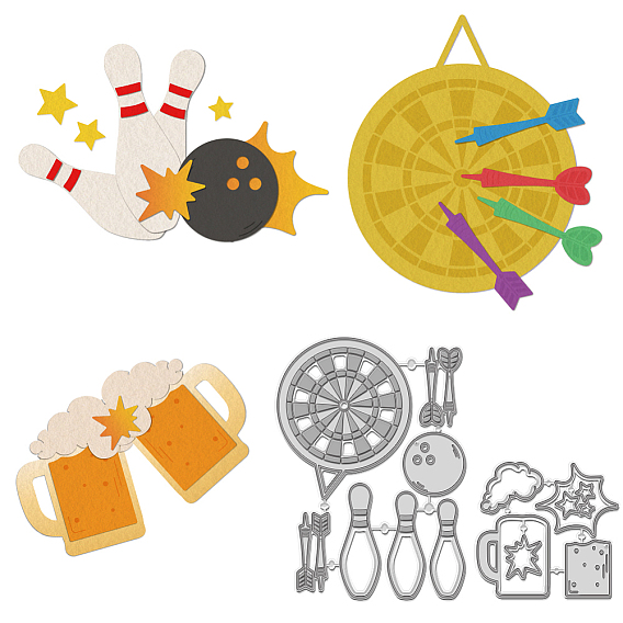 Трафареты для резки углеродистой стали для боулинга, для diy scrapbooking, Фотоальбом, декоративная бумага для тиснения, форма для поздравительных открыток