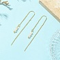 Серьги-гвоздики из баса, нить, с натуральным культивированным пресноводным жемчугом