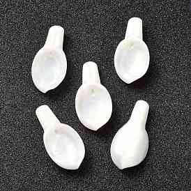Natural Freshwater Shell Pendants, Leaf