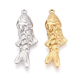 304 подвески из нержавеющей стали, рыба, ионное покрытие (ip)