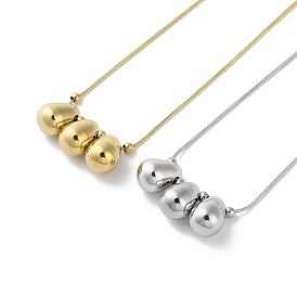Ion Plating(IP) 304 Stainless Steel Necklaces, Teardrop Pendant Necklaces