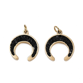 304 из нержавеющей стали горный хрусталь подвески, с целью перехода в кольце, ионное покрытие (ip), Луна прелести