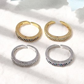 Латунные микро проложить пальцев кольца кубического циркония, стойки покрытие, долговечный, без кадмия и без свинца