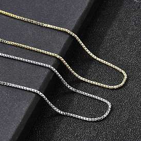 1мм латунные цепочки-коробочки, без свинца и без кадмия, долговечный, стойки покрытие