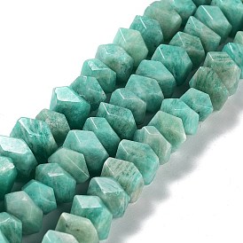 Natural Amazonite Beads Strands, Nuggets, Faceted